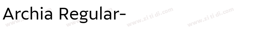 Archia Regular字体转换
